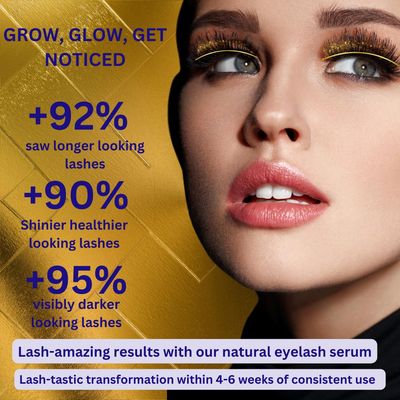 Premium Lash Serum for Eyelash Growth for Women Lash Enhancer with Natural Formula to grow Longer Thicker Healthier Lashes- Vegan, Cruelty-Free,Suitable for Sensitive Eyes, 0.1 Fl. Oz (3ml)
