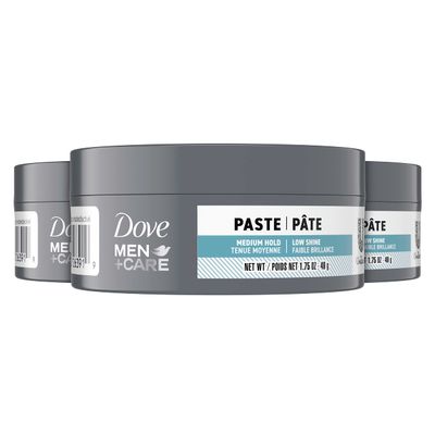 DOVE MEN  CARE Styling Aid Hair Product for a Medium Hold Sculpting Hair Paste for a Textured Look With A Matte Finish 1.75 Ounce (Pack of 3)