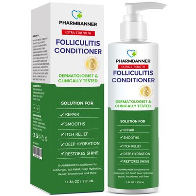Folliculitis Itch Relief Conditioner Tea Tree Oil &amp; Moroccan Argan Oil - Deep Hydration &amp; Repair - Nourishes, Smooths, Restores Shine - Safe for Dry or Damaged Hair-11.84 oz