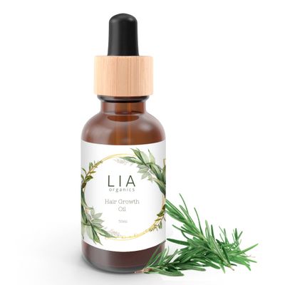 Lia Organics Hair Growth Oil - Organic, Vegan, Cruelty-Free - Rosemary, Castor, Pumpkin Seed, and Amla for Thick, Healthy Hair - 1.70 Fl Oz (Pack of 1)