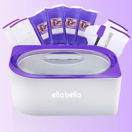 ELLA BELLA Paraffin Wax Machine for Hand &amp; Feet  Parafin Wax Warmer  Everything in One Kit - Paraffin Wax Refills, Mitts &amp; Booties  Soothing Relief with Parrafin Hot Wax  Home Paraffin Wax Bath