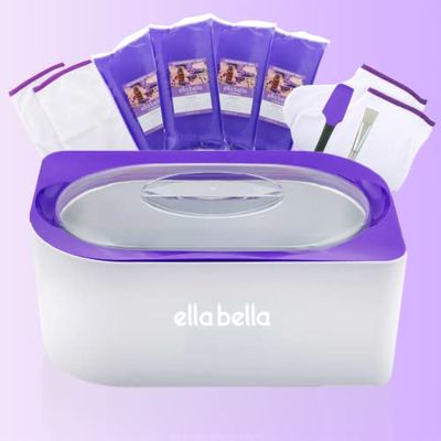 ELLA BELLA Paraffin Wax Machine for Hand &amp; Feet  Parafin Wax Warmer  Everything in One Kit - Paraffin Wax Refills, Mitts &amp; Booties  Soothing Relief with Parrafin Hot Wax  Home Paraffin Wax Bath