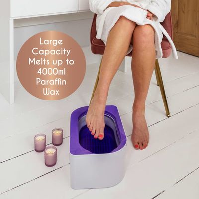 ELLA BELLA Paraffin Wax Machine for Hand &amp; Feet  Parafin Wax Warmer  Everything in One Kit - Paraffin Wax Refills, Mitts &amp; Booties  Soothing Relief with Parrafin Hot Wax  Home Paraffin Wax Bath