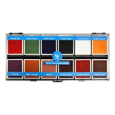 Narrative Cosmetics FX 12-Color Palette - Water-Activated Face &amp; Body Paint for SFX, Theater, Cosplay - High-Pigment, Blendable SFX Makeup, Easy-to-Use for Film &amp; TV