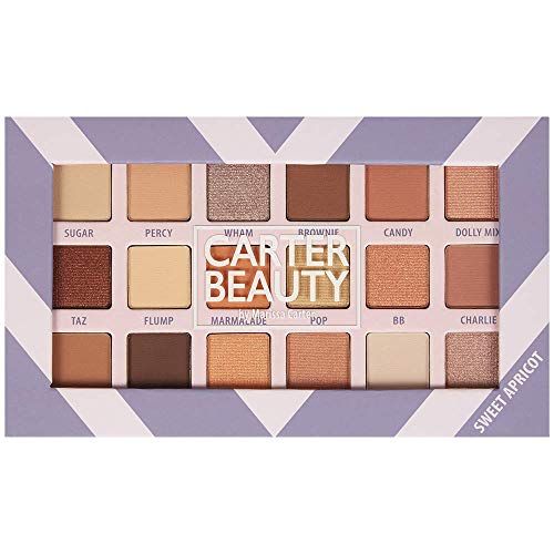 Carter Beauty 18 Shade Eyeshadow Palette | Long Lasting Eye Shadow Makeup | Shimmer &amp; Matte Vibrant Colors (Sweet Apricot)