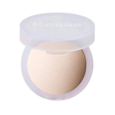 Kosas Cloud Set Face Setting Powder - Smoothing Shine Control, Soft, Sheer Translucent Makeup Finish, Portable &amp; Long-Lasting Loose Pressed Baking Powder - Airy (Sheer Porcelain)