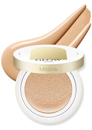 MISSHA Glow Cushion No.23 Natural Beige for Natural Skin Radiant &amp; Moisturizing Skin with Buildable Coverage