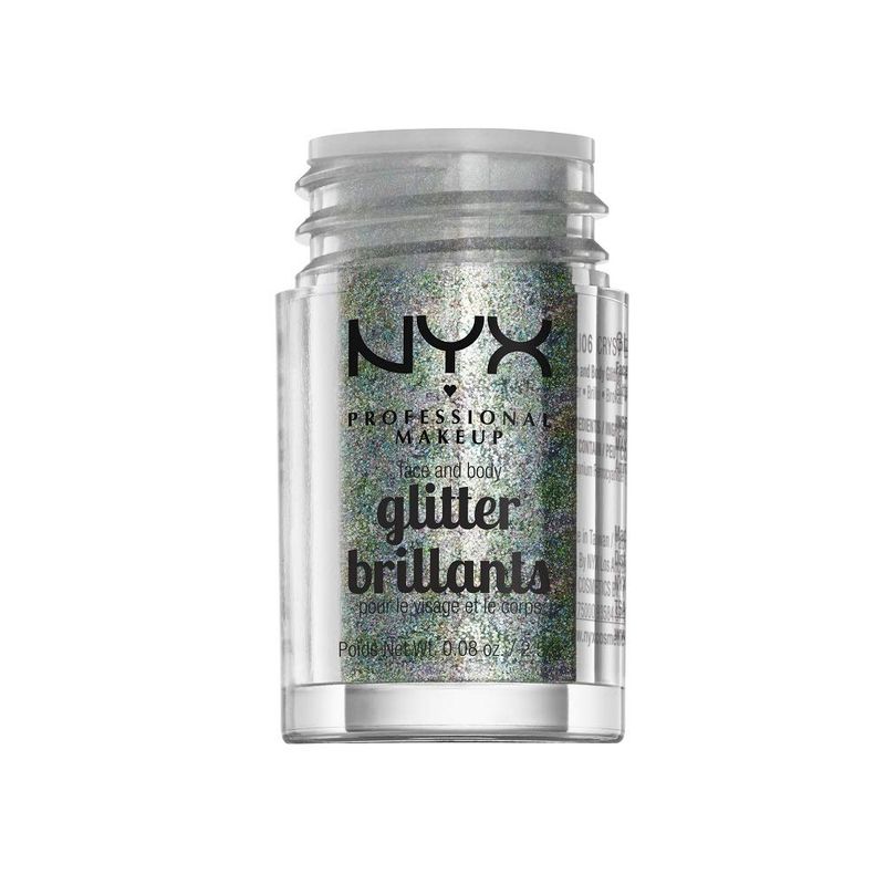 NYX PROFESSIONAL MAKEUP Face &amp; Body Glitter, Crystal