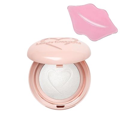 Glam Lux Beauty Bundle Beauty Creations Final Finish Baked Highlighter Baked Natural Glow Radiance Intensely Pigmented w Collagen Lip Mask (Diamond Blind, 1 count)