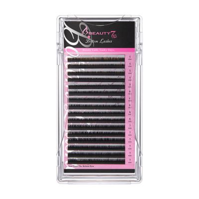 Beauty7 Mixed Volume Under Bottom Lower Individual False Eyelash Extension Tray Matte Synthetic Mink Lash (0.15 Thickness, J Curl)