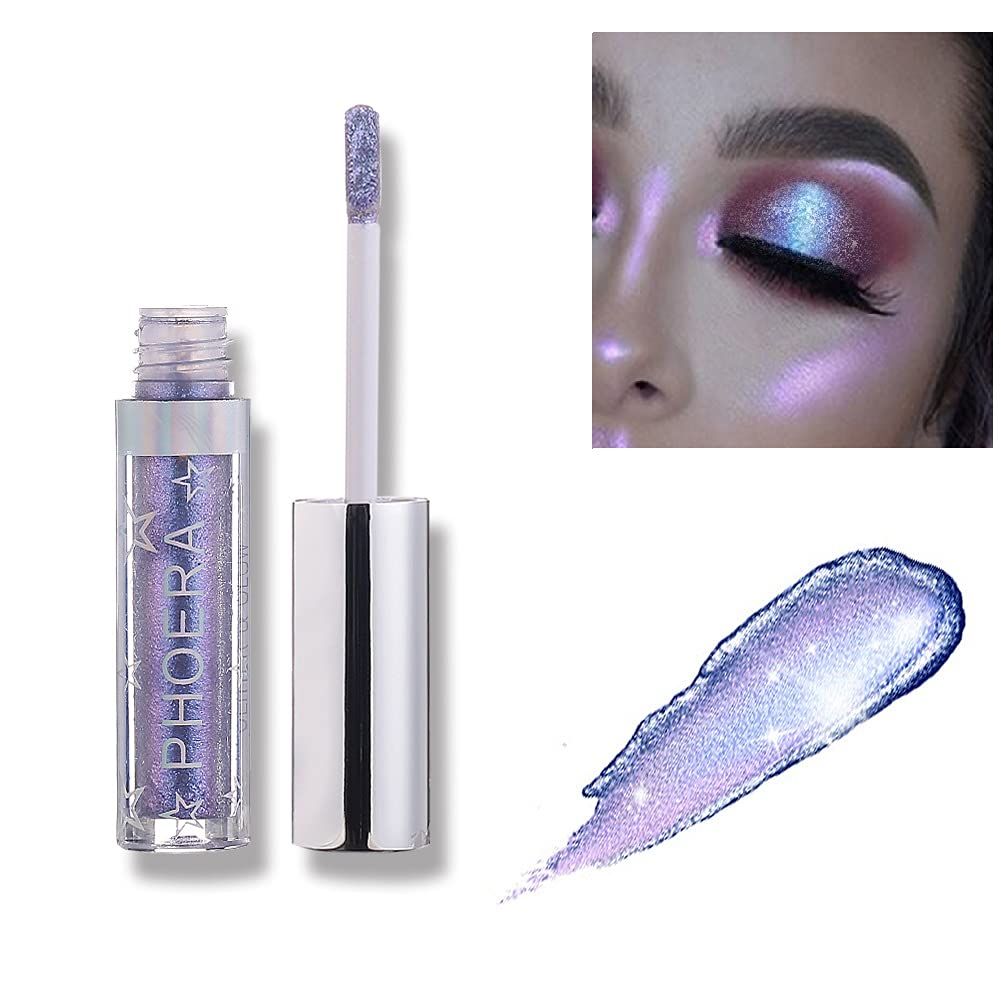 Glitter EyeshadowMakeup For Eyes Liquid Shimmer Sparkle Glow Light Colors Pencil Stick Shiny Long Lasting Waterproof Shining Eye Shadow Sets Metallic Pigments Metals Gloss Sparkling Pen Kit (A109)