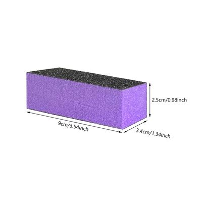 HeeYaa 10 Pcs Nail Buffer Sanding Block Polisher Buffing File 100180 Grit 3 Sides Nail Files Art Pedicure Manicure File(Black Purple)