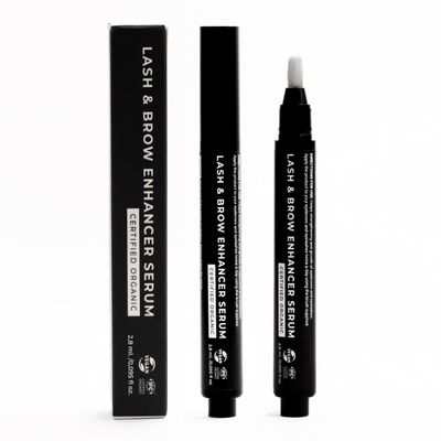 Poldora Lash Serum Certified Organic Eye Lash Serum for Eyelash &amp; Eyebrow Growth Rapid Growth Lash Serum for Natural Lashes, No Irritation - Castor Oil, Argan, Jojoba, Longer, Thicker, Fuller Lashes