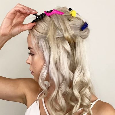 HH&amp;LL Hair Clips for Women - Wide Teeth &amp; Double-Hinged Design - Alligator Styling Sectioning Clips of Professional Hair Salon Quality - 10Pack (Mixing)