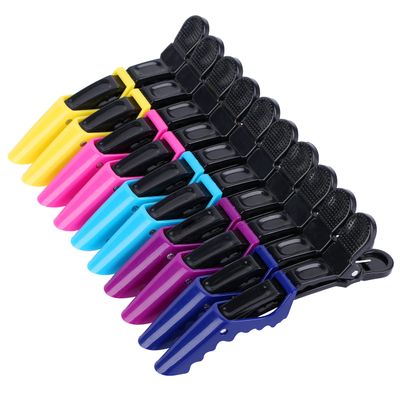 HH&amp;LL Hair Clips for Women - Wide Teeth &amp; Double-Hinged Design - Alligator Styling Sectioning Clips of Professional Hair Salon Quality - 10Pack (Mixing)