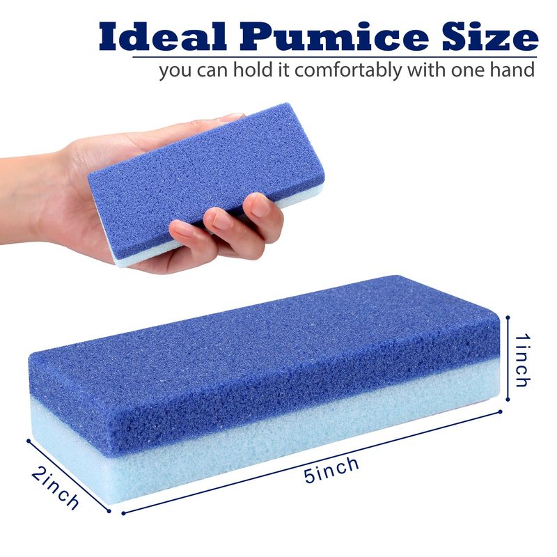 6 Pack Foot Pumice Stone for Feet Callus Remover, EWAGOA Pedicure Tools for Feet, Foot Exfoliator and Foot Scrubber Dead Skin Remover Cracked Heel Repair (6-Blue)