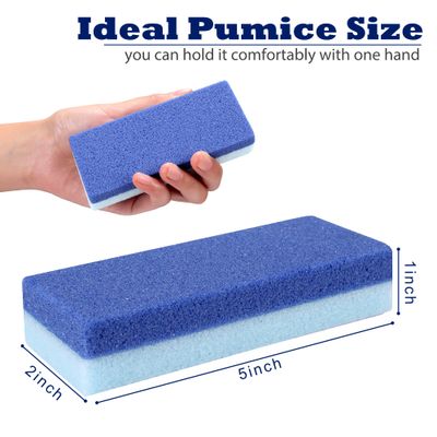 6 Pack Foot Pumice Stone for Feet Callus Remover, EWAGOA Pedicure Tools for Feet, Foot Exfoliator and Foot Scrubber Dead Skin Remover Cracked Heel Repair (6-Blue)