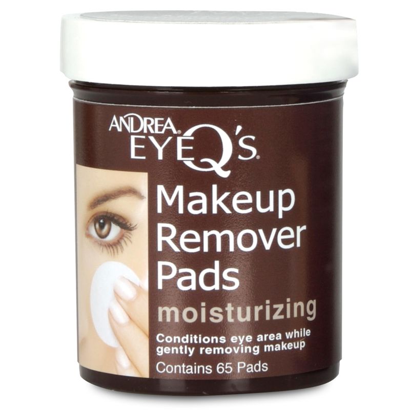 Andrea Eye Q&#39;s Eye Make Up Remover, Eye Q&#39;s Moisturizing, 65 pads