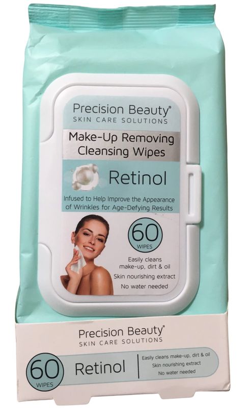 Precision Beauty Make-Up Removing Wipes Retinol 60 Count