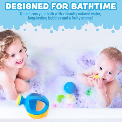 Tub Works Magical Kids Bubble Bath, Variety 12 Pack | Creates Colorful Bath Water &amp; Tons of Foam Bath Bubbles | Nontoxic | Character-Themed Bubble Bath for Kids Bath | Pink, Purple &amp; Teal Bath Colors