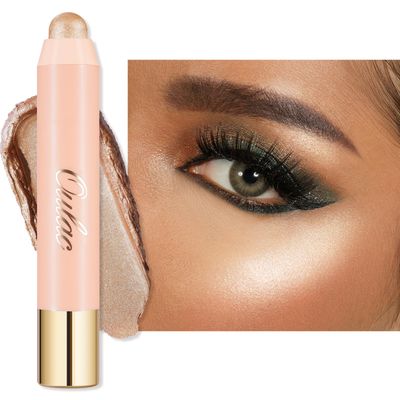 Oulac Face Highlighter Stick, Multi-use Cream Highlighter Makeup Stick, No Caking or Dragging, Metallic Finish, Vegan &amp; Cruelty-Free, H2 Butter