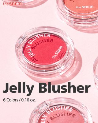 THESAEM Jelly Blusher PK01 Sweet Petal - Velvety Finish Soft Jelly Powder Cheek - Easy Blending Formula- Lightweight, Smooth, Natural Buildable Blusher
