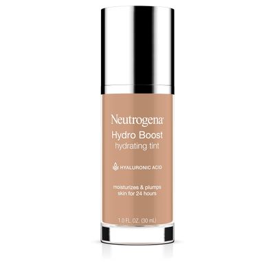 Neutrogena Hydro Boost Hydrating Tint with Hyaluronic Acid, Lightweight Water Gel Formula, Moisturizing, Oil-Free &amp; Non-Comedogenic Liquid Foundation Makeup, 40 Nude Color, 1.0 fl. oz