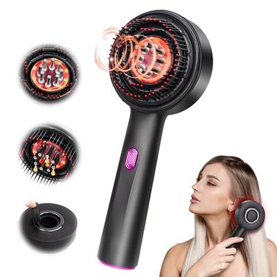 MPADQ Upgrade 2 in 1 Hair Oil ApplicatorElectric Hair Brushes for Hair Growth,Hair Oil Applicator Scalp Massager,IPX7 Waterproof Oil Dispenser for Hair