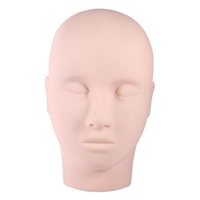 Facial Injection Mannequin,1Pc Upgraded Makeup Eyelash Eyelashes Extensions Practice Soft Touch Rubber Practice Head Mannequin Training Head Model