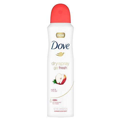 Dove Dry Spray Go Fresh Antiperspirant Deodorant Apple &amp; White Tea 3.8 Ounce - Pack of 2