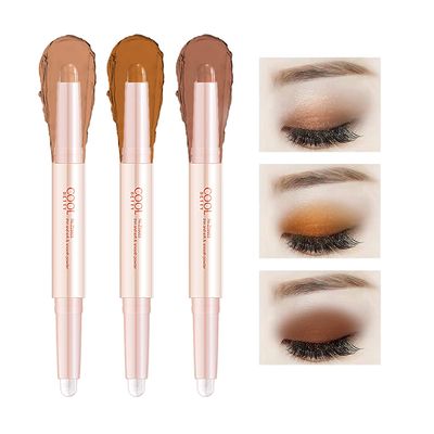 ICE LOVE Eyeshadow Pencil, Glitter Gradient 2 Tone Cream Eyeshadow Stick,Waterproof Long Lasting Double Heads Eyeshadow Stick. (122232)