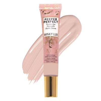 Winky Lux Peeper Perfect Under Eye Concealer, Makeup &amp; Eye Brightener, Full Coverage Concealer for Dark Circles, Color Corrector &amp; Eye Primer, With Collagen, Hyaluronic Acid &amp; Vitamin E (Light)