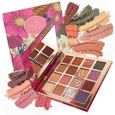 Rachel Couture Eyeshadow Palette with Natural Ingredients &amp; Pure Pigments | Vegan &amp; Cruelty-Free | Infused with Natural Botanical Extracts - 16 Colors - Marble Arch