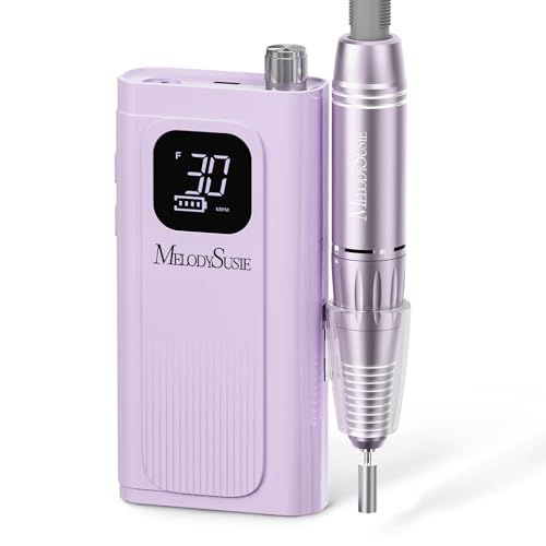 MelodySusie Electric Nail Drill Professional 30000 RPM, Portable Rechargeable Nail File,SC300F Cordless Nail E File for Acrylic Nails Gel Polishing,Efile Nail Kit for Manicure Pedicure Salon Home