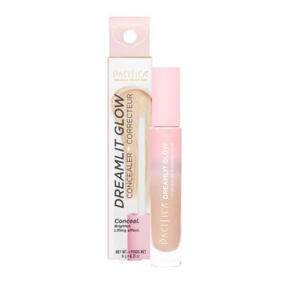 Pacifica Concealer - DreamLit Glow Full Coverage Concealer with Squalane for Dark Circles &amp; Dark Spot Correction, Lightweight &amp; Long-Lasting, Vegan &amp; Cruelty-Free, Shade 09 (Warm Honey)