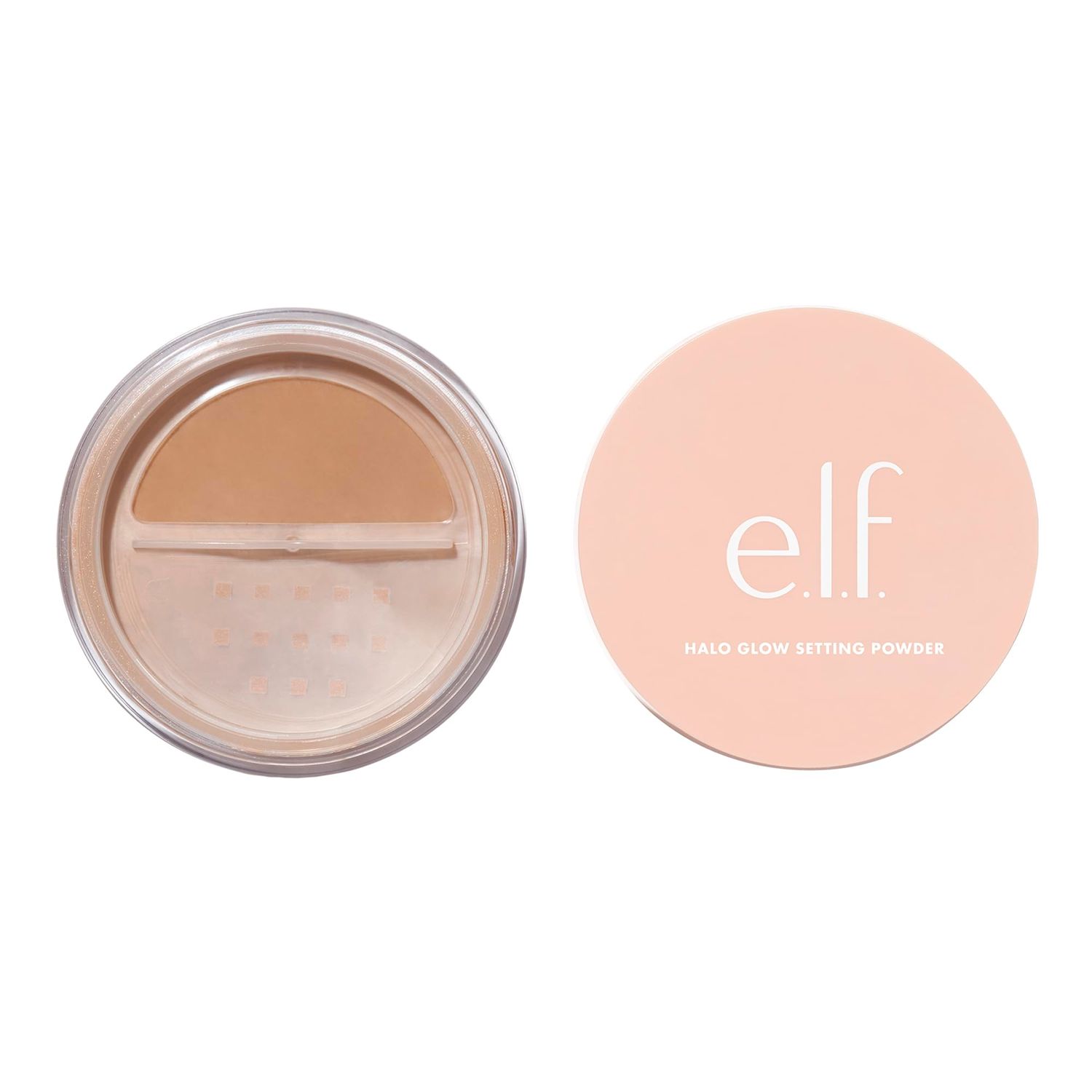 e.l.f. Halo Glow Setting Powder, Smooths The Look Of Pores &amp; Fine Lines, Creates An Airbrushed Finish, Vegan &amp; Cruelty-Free, Medium Beige