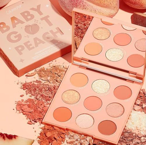 Colourpop &quot;Baby Got Peach&quot; Shadow Palette - 9 Pan Eyeshadow Palette Full Size, No Box