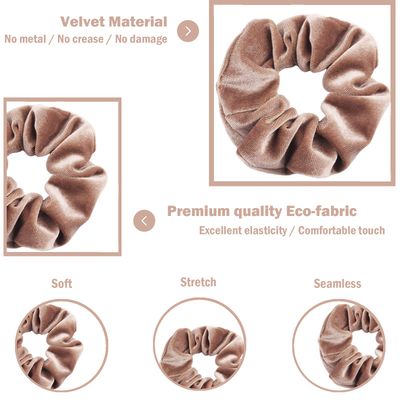 IVARYSS Scrunchies for Women, 12 Pcs Velvet Scrunchies for Hair, Dark Colors Classic Elastic Thick Scrunchy Hair Bands Ties, Soft Ropes Ponytail Holder Hair Accessories