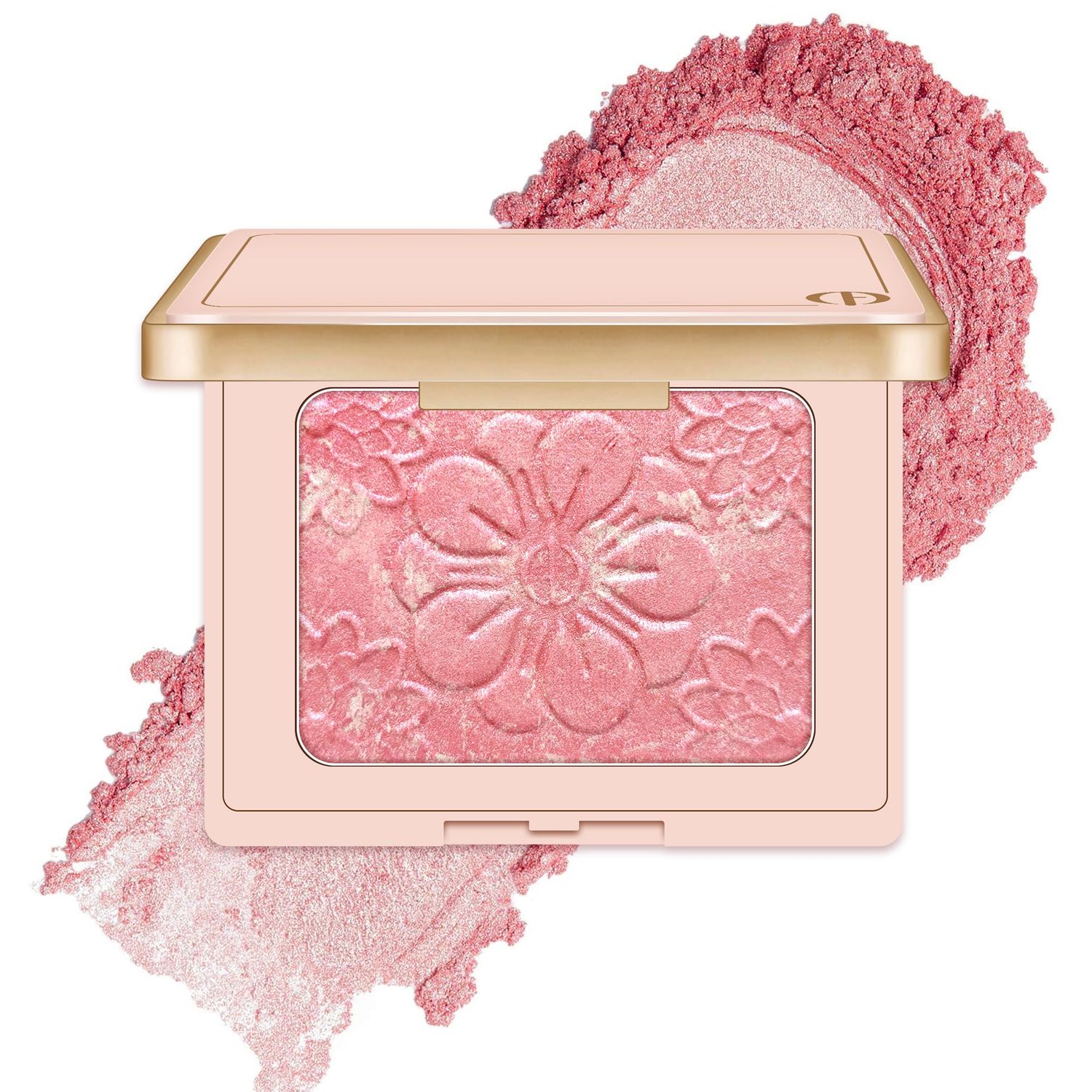 Blush Palette Matte Blush for Cheek Makeup, Lightweight Highly Pigmented Blush Compact for Face, Buildable Natural Flushed Look02