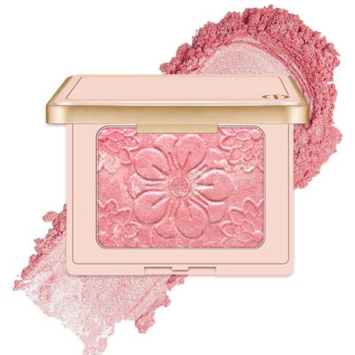 Blush Palette Matte Blush for Cheek Makeup, Lightweight Highly Pigmented Blush Compact for Face, Buildable Natural Flushed Look02