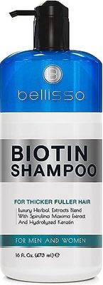 Biotin Shampoo for Thicker Stronger Hair - Volumizing &amp; Thickening Shampoo for Men and Women - Sulfate Free, Salon Grade Formula to Boost Volume for Fine and Thinning Hair - Ideal for All Hair Types
