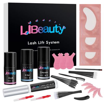 Libeauty Lash Lift Kit Eyelash Perm Kit Professional DIY Lifting Kit for Eyelashes Perming &amp; Curling for Eyelashes at Home &amp; Salon Use