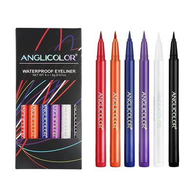 6PCS Matte Colored Liquid Eyeliners Delineador De Ojos De Colores Set Colorful Eye Liner Liquid Color Eyeliner Eye Makeup for Gifts Bright Colors Waterproof Smooth &amp; No Fading (6 colors)