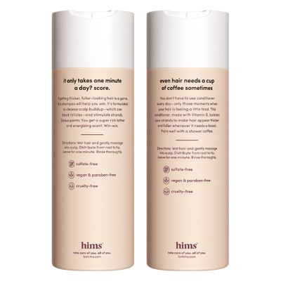 hims Thick Fix Shampoo & Conditioner Set - Thickening Shampoo and Conditioner with Saw Palmetto and Niacinamide - No Parabens or Sulfates, Vegan and Cruelty Free - Eucalyptus Grove, 2 Pack, 6.4 fl oz
