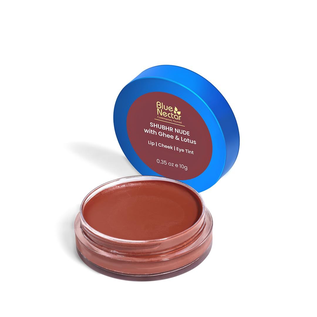 Blue Nectar Lip Tint Stain for Sheer Nude Tinted Lips | Hydrating Lip Tint, Color Infused, with Shea Butter for Natural Looking Finish (035Oz)