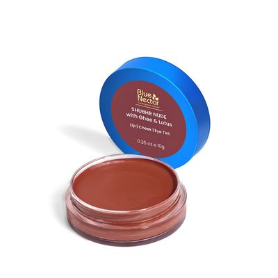 Blue Nectar Lip Tint Stain for Sheer Nude Tinted Lips | Hydrating Lip Tint, Color Infused, with Shea Butter for Natural Looking Finish (035Oz)