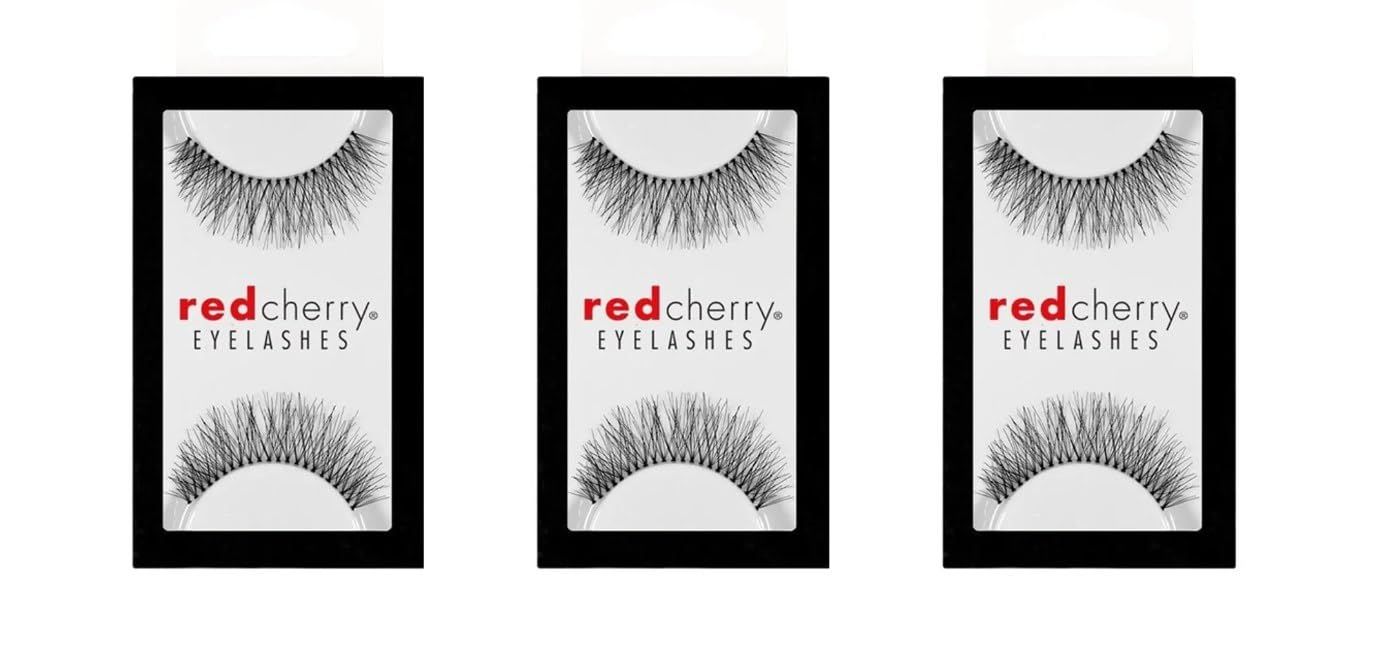 Red Cherry Eyelashes #747m (3 Pair Packs)