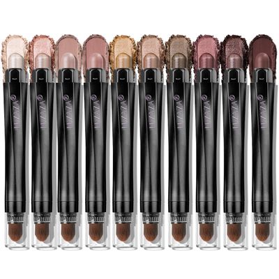 LUXAZA PRO 10PCS Eyeshadow Stick,Shimmer And Matte Brown Metallic Cream Eyeshadow Pencil Crayon with Smudge-proof &amp; Waterproof,Eye Brightener Stick - Life&#39;s Surprise