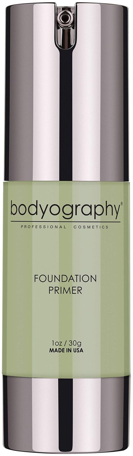 BODYOGRAPHY - Foundation Primer (Green) Flawless Anti-Aging Salon Makeup Primer wVitamin E, A, Jojoba, Grapeseed Oil | Control Shine | Gluten-Free, Cruelty-Free, 1 oz.