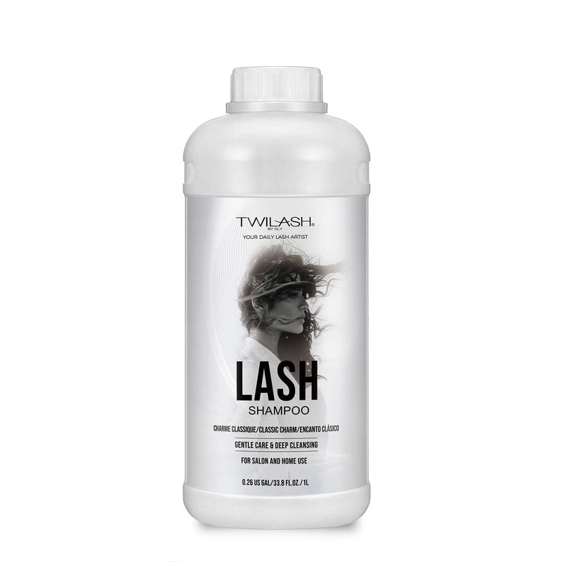 Lash Shampoo Bulk, Eyelash Cleanser for Extensions 1 Liters, Safe Makeup Remover, Non-irritating or Burning Formula Eyelid Foaming Cleanser for Professional Salon and Home Use (Classic Charm-1L)